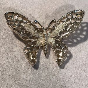 Jewelry Signed SARAH COVENTRY Butterfly 2.5”
